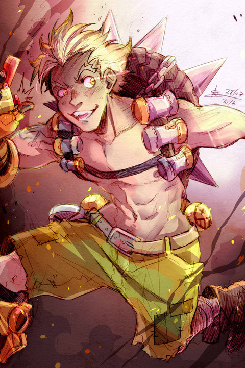 overwatch___junkrat___fire_in_the_hole__by_mangarainbow-dabv32l